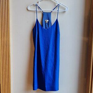 J. Crew Royal Blue T-Back Shift Dress Size 4